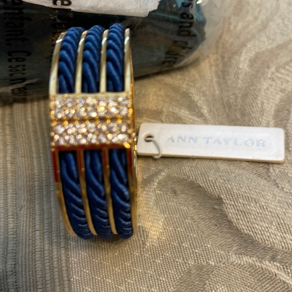 Blue and gold bracelet by Ann Taylor
